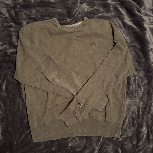 Champion Khaki Crewneck Sweatshirt - Picture 1 of 2
